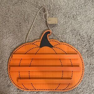Orange Pumpkin Letter Board Wall Decor (Letters not included). Cross Posted.